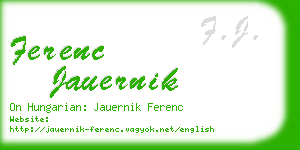 ferenc jauernik business card